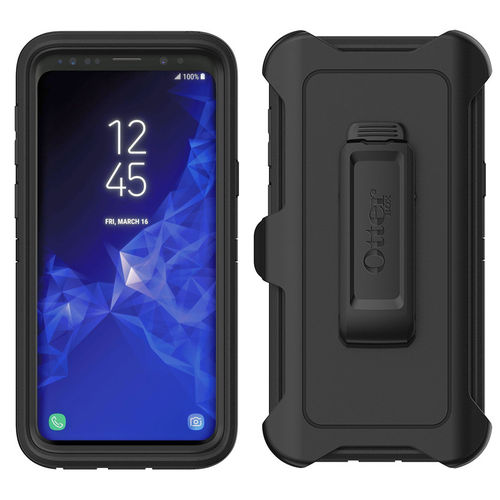 OtterBox Defender Shockproof Case & Belt Clip for Samsung Galaxy S9 - Black